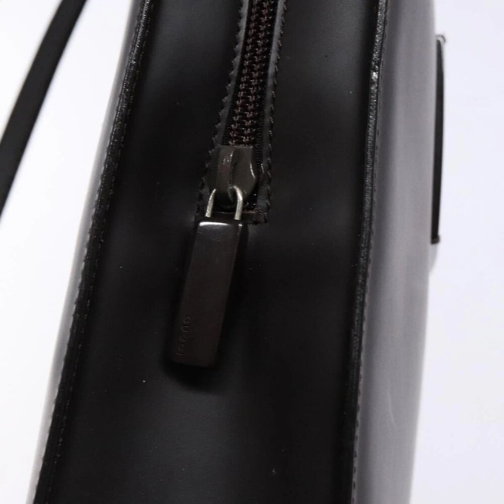 GUCCI Shoulder Bag Patent leather Dark Brown - Picture 10 of 16